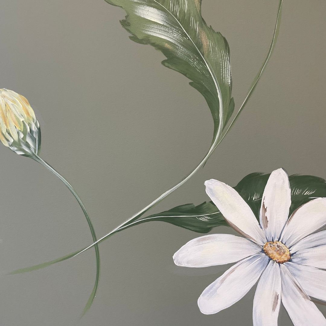 Botanical Daisy Mural, Counselling Office