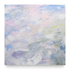 A calming and light abstract painting on canvas, composed of pastel lilacs, pinks, blues, greens and whites.  This calming artwork is perfect for a bedroom, or modern nursery design.  